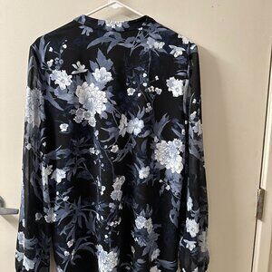 WHBM Matte Jersey Woven Long Sleeve Tunic